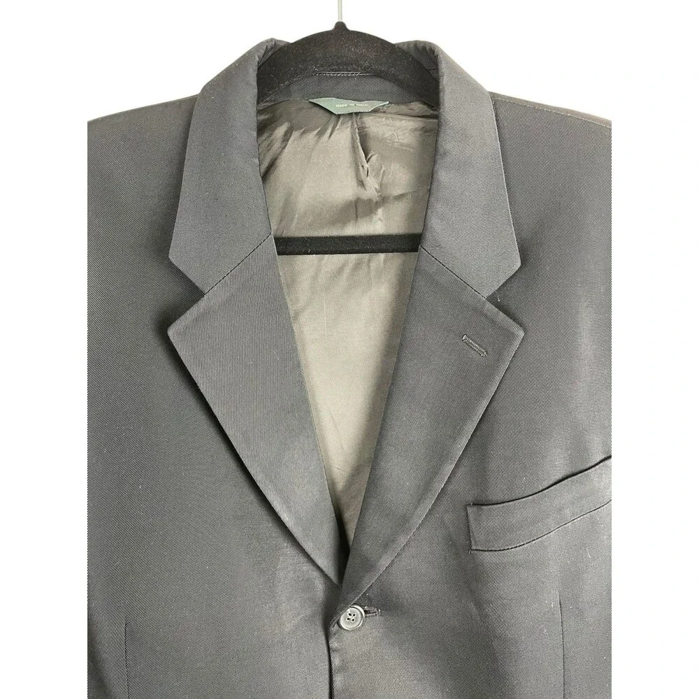 J Crew Vintage Men’s‎ Black Blazer 3 Button Sports Jacket Italy Made Size 44 R